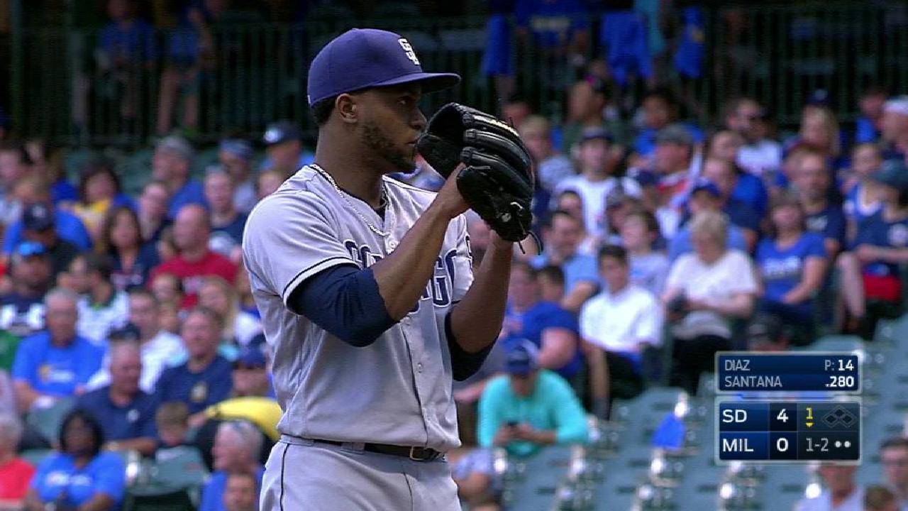 Diaz strikes out Santana