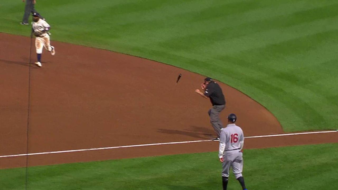 Bell flips to first for the out