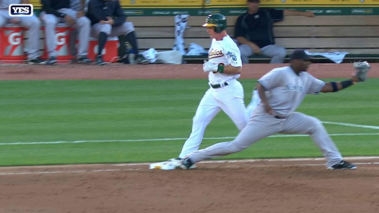 Yankees challenge Chapman's hit