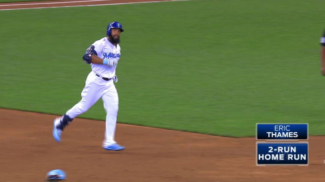 Thames' two-run home run