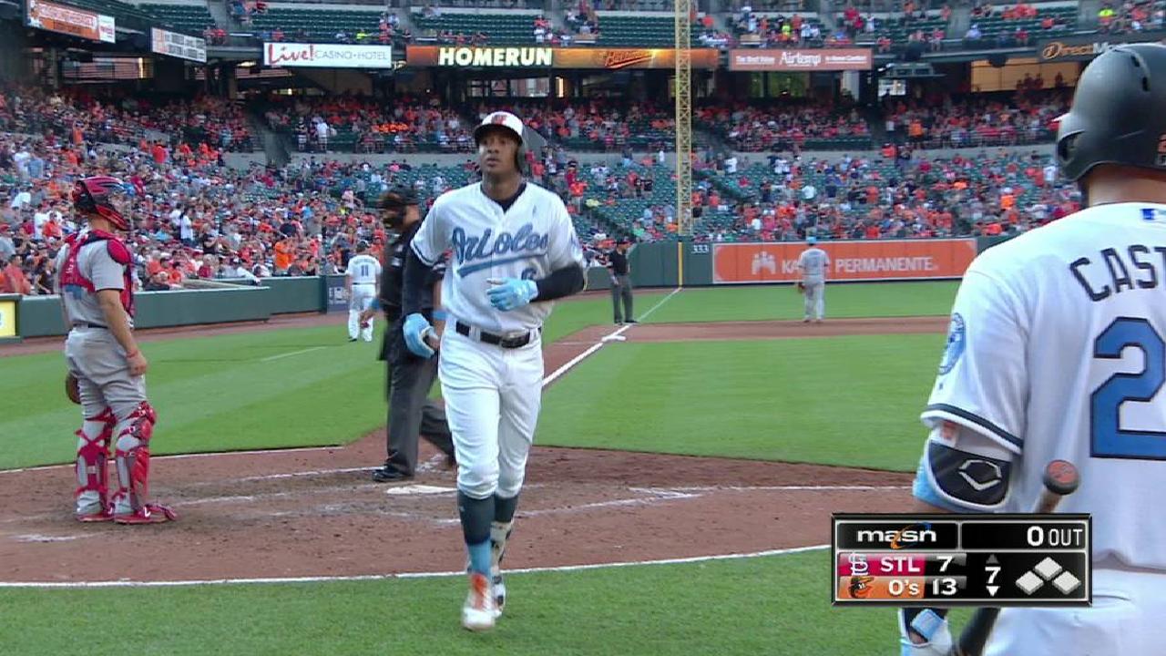Orioles apalean temprano a Cardenales para emparejar la serie