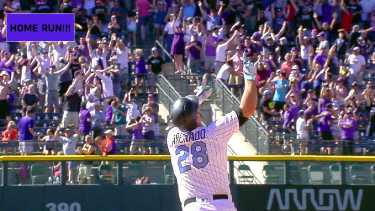 Cycle to walk-off: Arenado's HR sweeps Giants