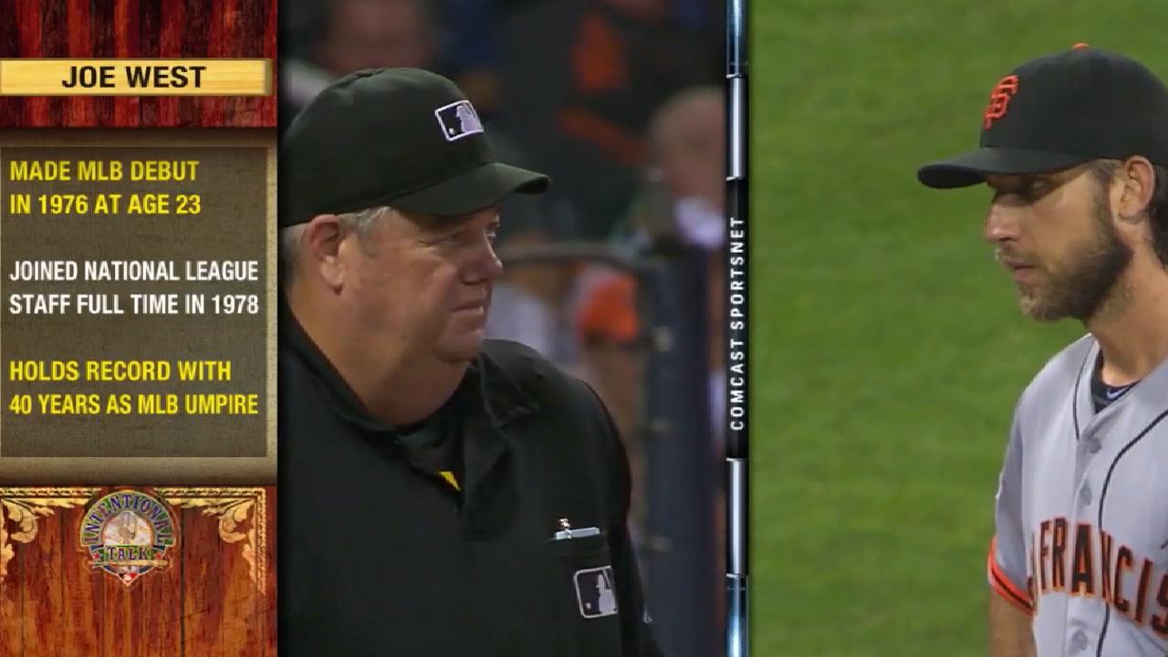Legendary umpire West to ump 5,000th game