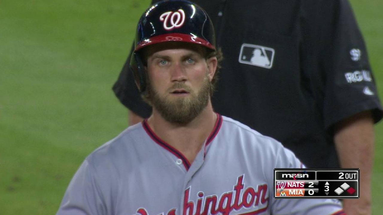 Harper encabeza paliza de Nacionales ante Marlins