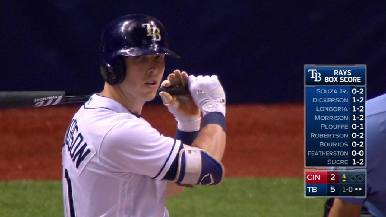 Dickerson y Cobb impulsaron a Rays sobre Rojos