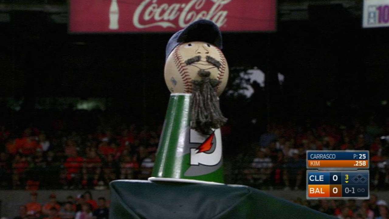 Mini-Carrasco watches the game