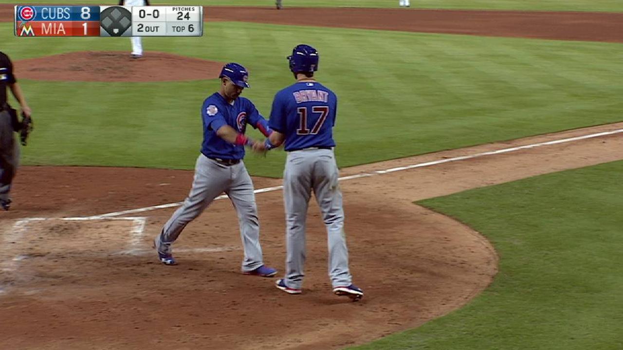 Ofensiva de Cubs explotó para apoyar a sólida labor de Arrieta en Miami