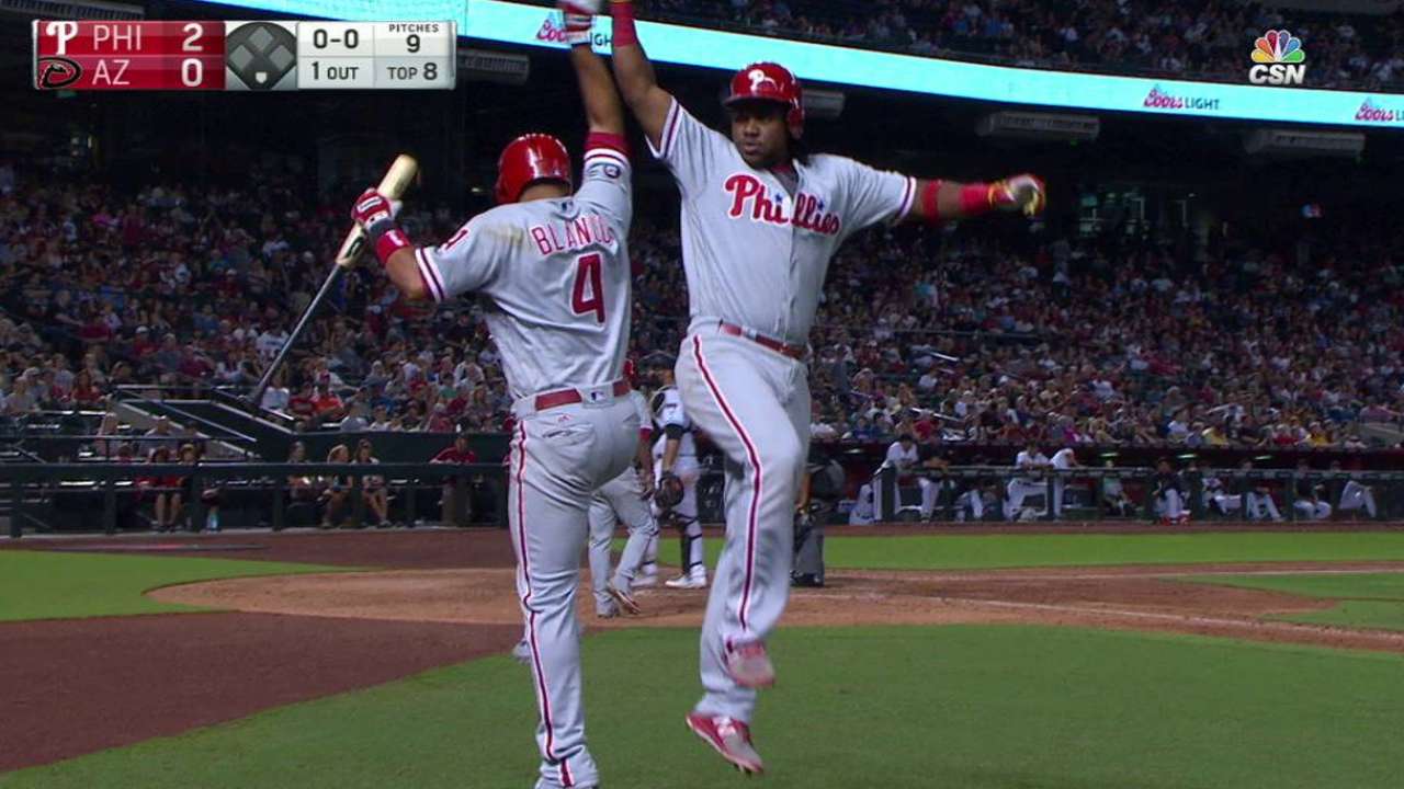 Reacción de Filis en la 9na les da la victoria ante los D-backs