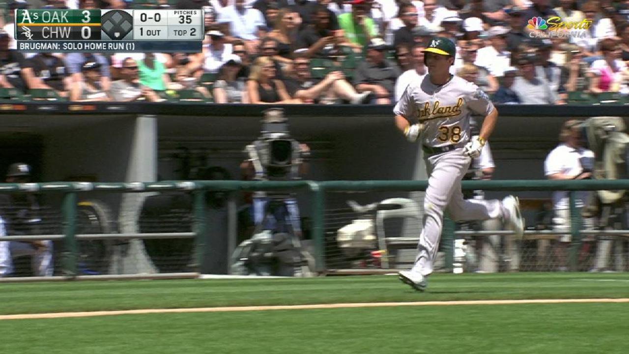 Tres Atléticos logran sus primeros jonrones en triunfo ante White Sox