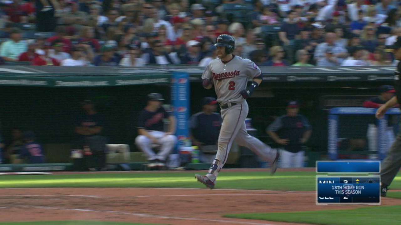 Mellizos superan a Indios con jonrón de Brian Dozier