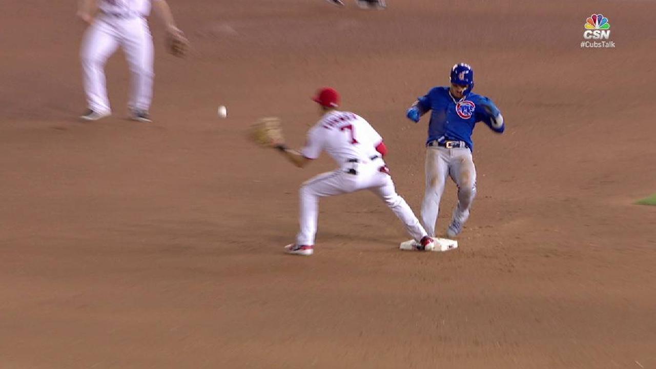 Baez safe at second