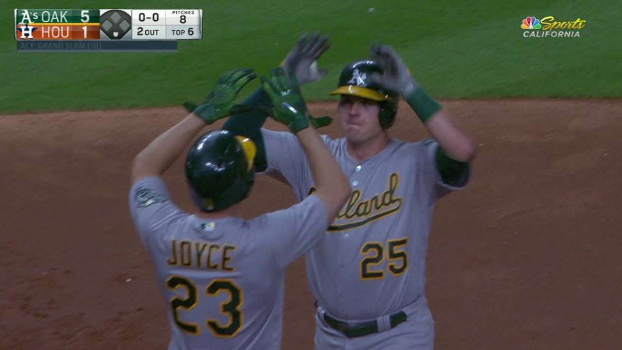 Oakland vence a Houston con grand slam de Ryon Healy