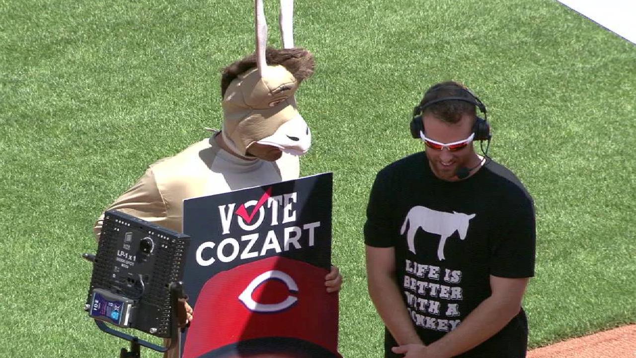 Votto dresses as a donkey