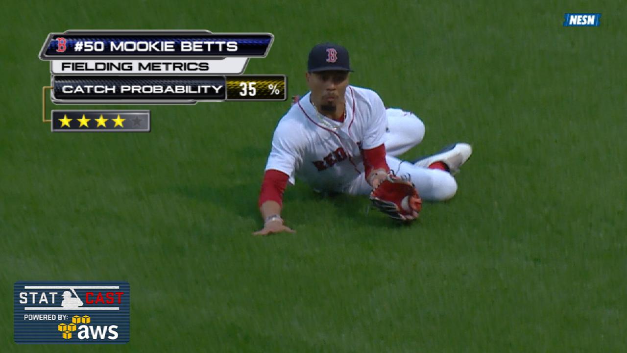 Betts makes diving four-star catch vs. Twins