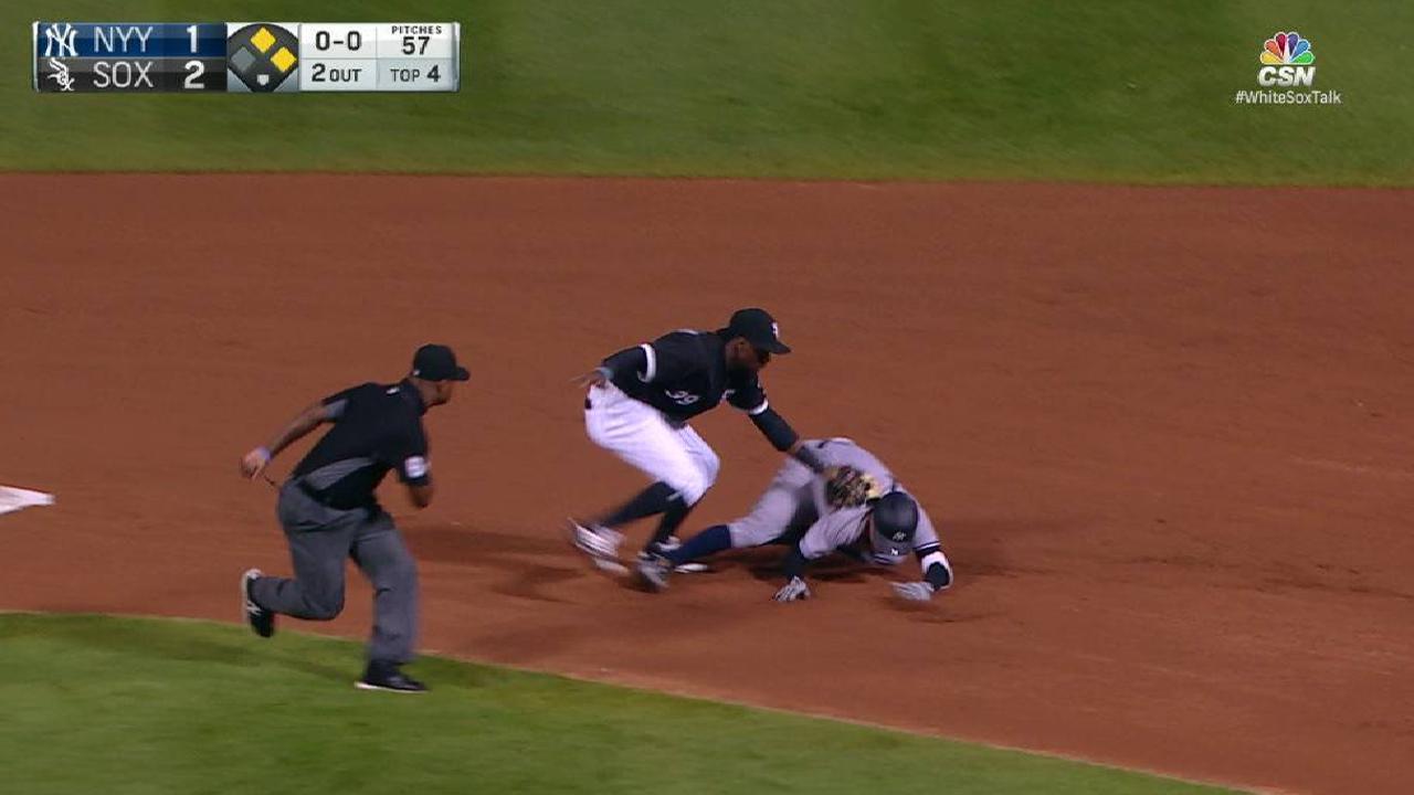 Melky throws out Torreyes