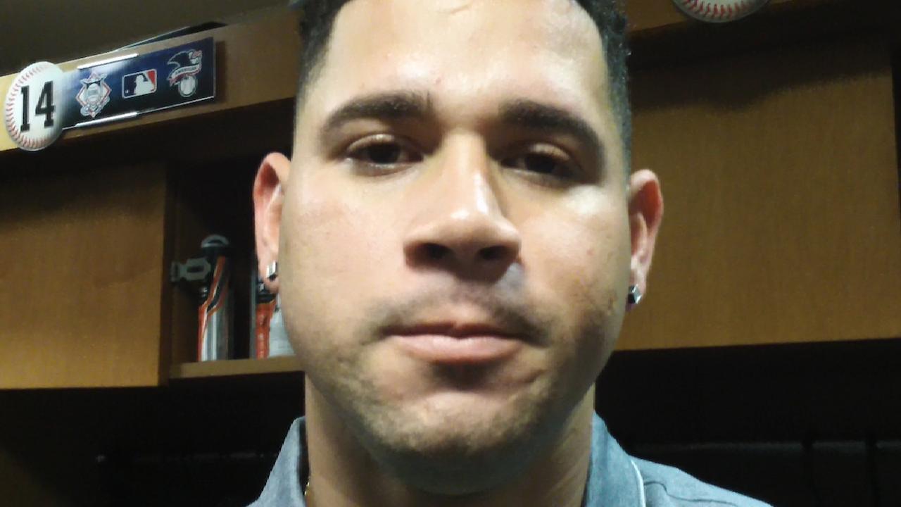 Gary Sánchez conforme con su progreso en los Yankees este año