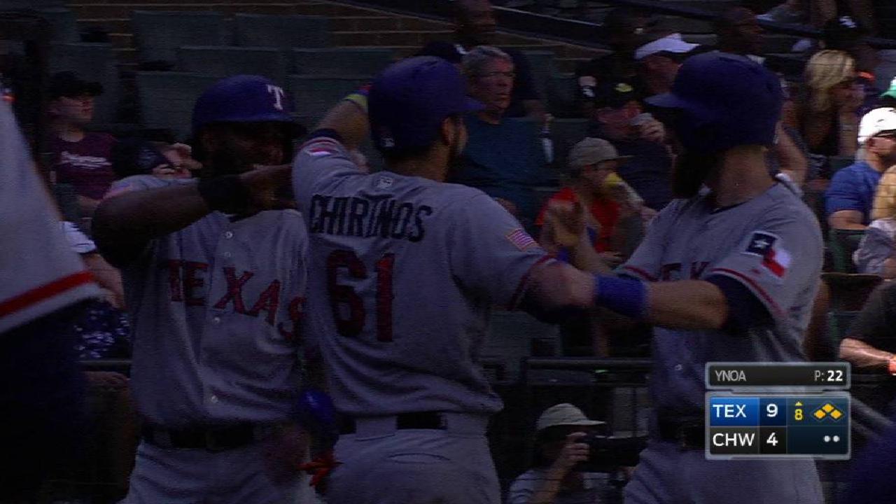 Rangers le propinan una paliza a los Medias Blancas