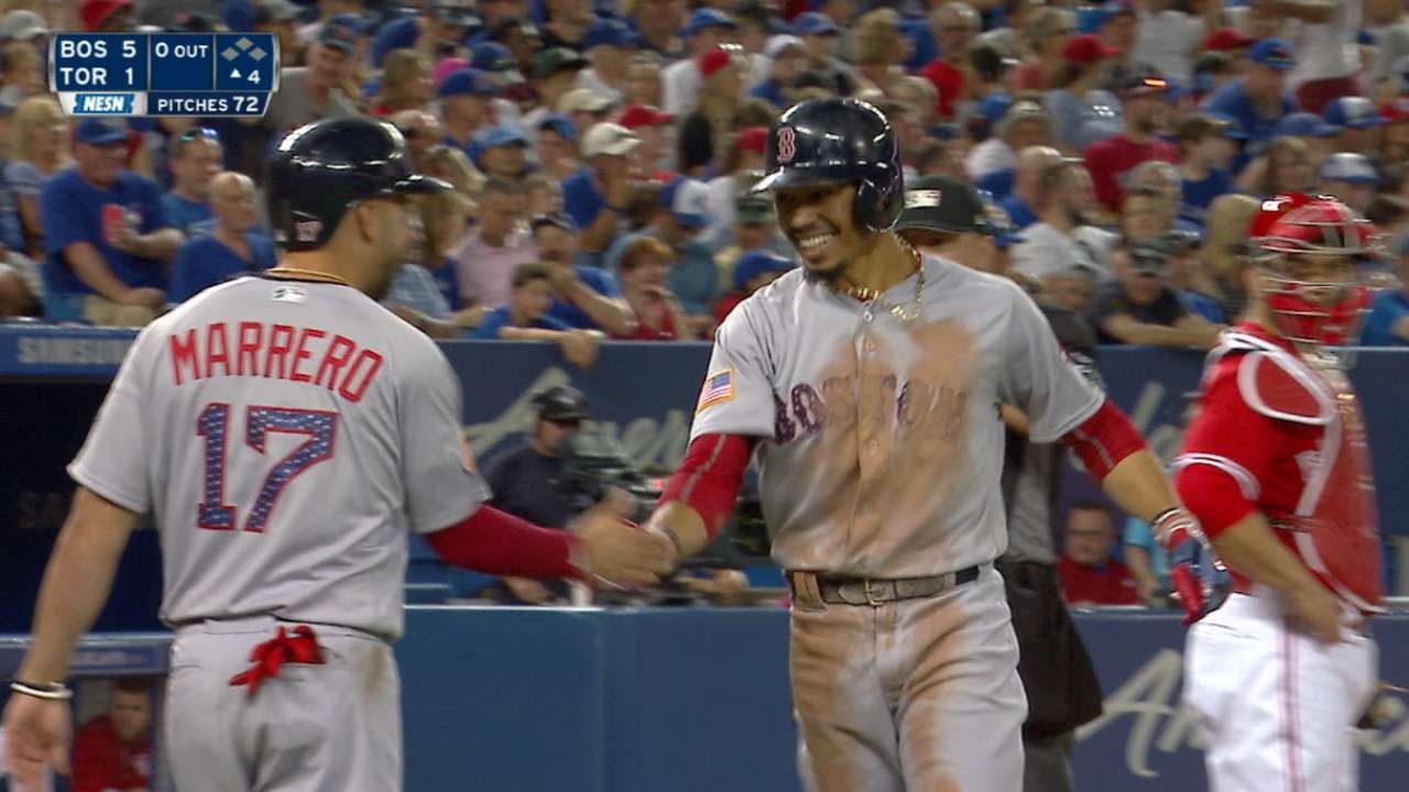 Red Sox bunt to set up home run
