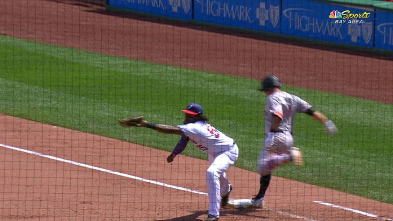 Hwang ruled safe at first