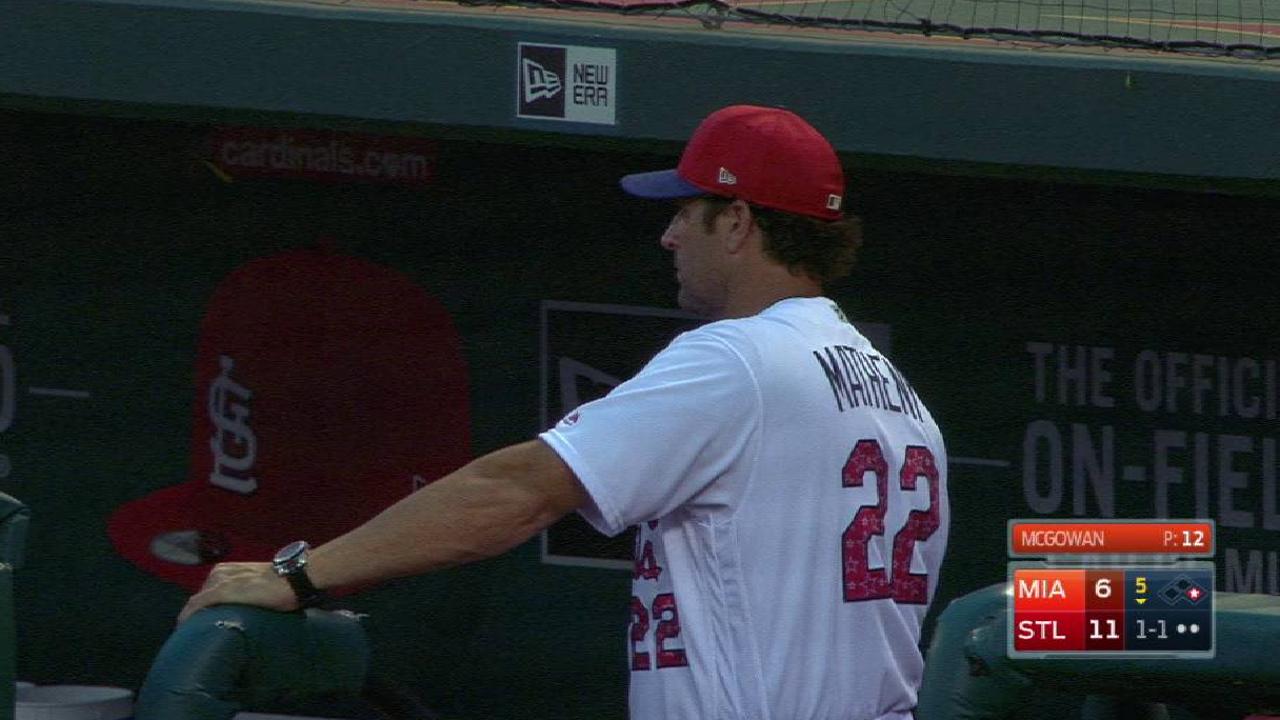 Gyorko leaves game with cramps