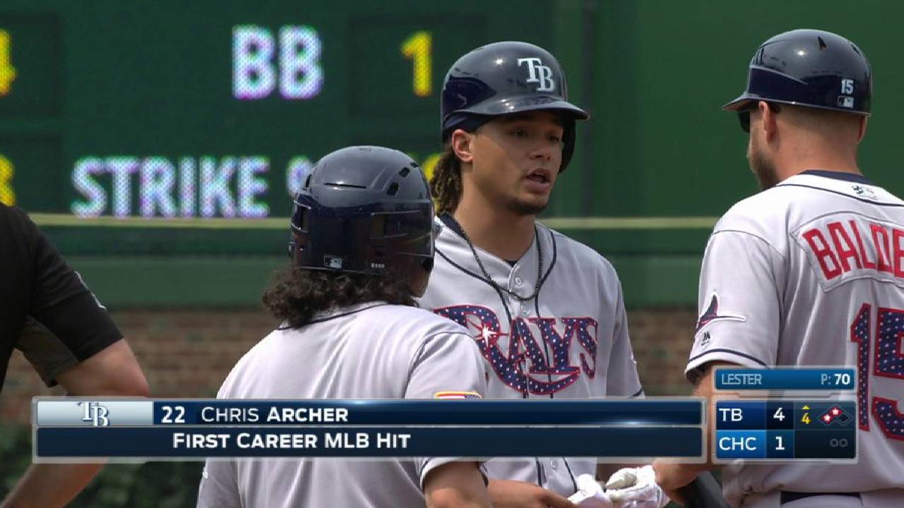 Archer's first hit, RBI