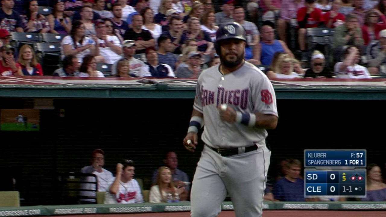 Cahill, bullpen de Padres blanquearon a Indios a domicilio