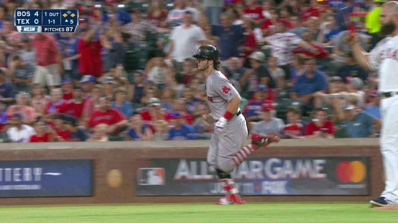 Benintendi y Price lideraron paliza de Medias Rojas vs. Rangers