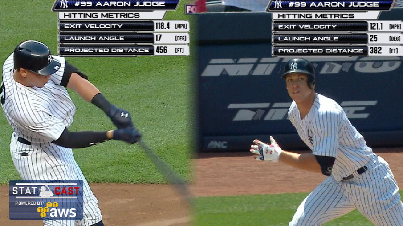 Judge's four hardest-hit HRs