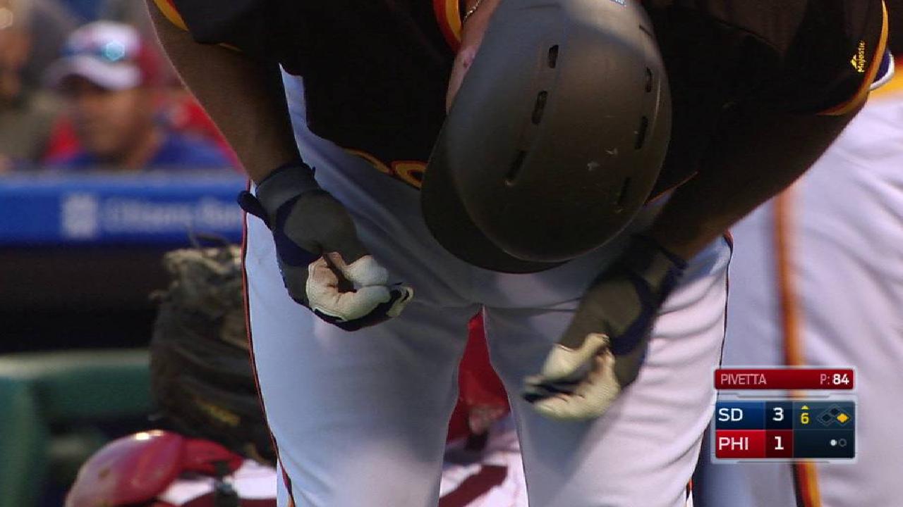 Renfroe hit on wrist, stays in