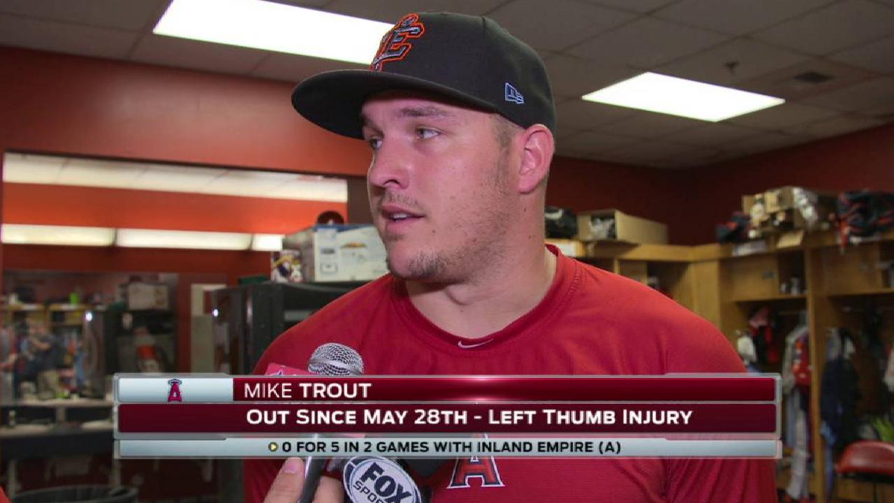 Trout on his injury, rehab games