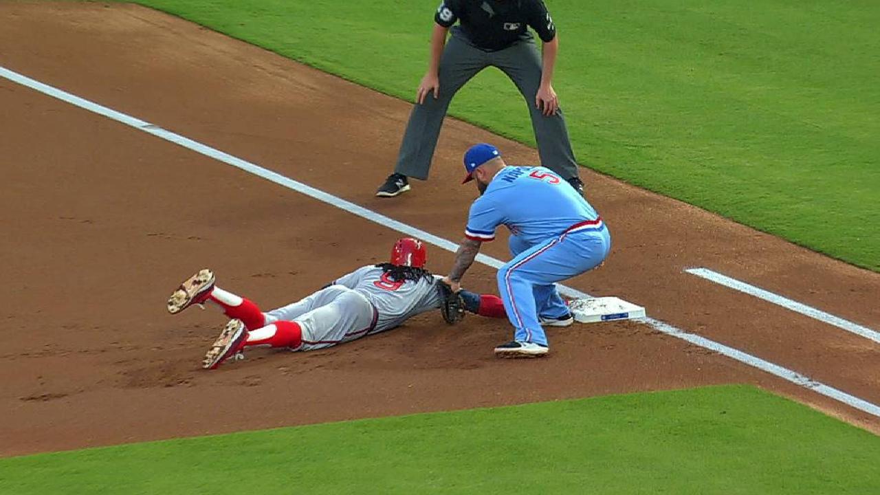 Maybin picked off after review