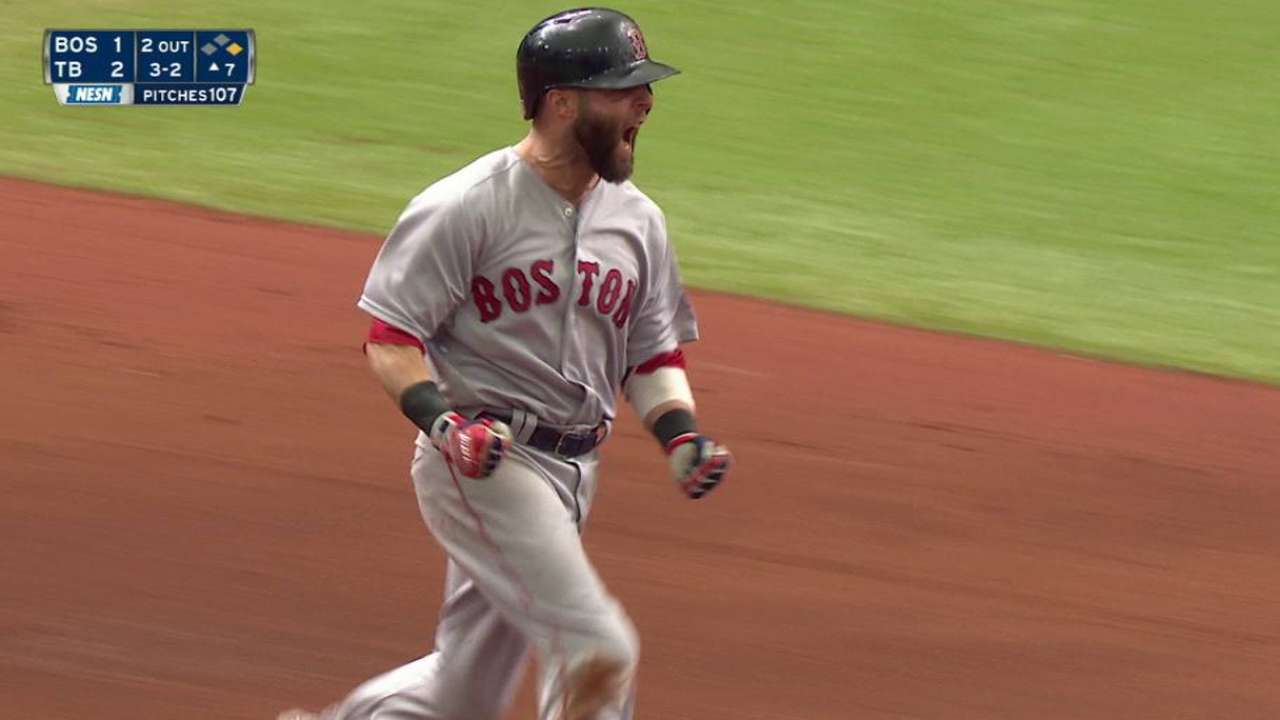Pedroia, Betts HRs not enough in loss to Rays