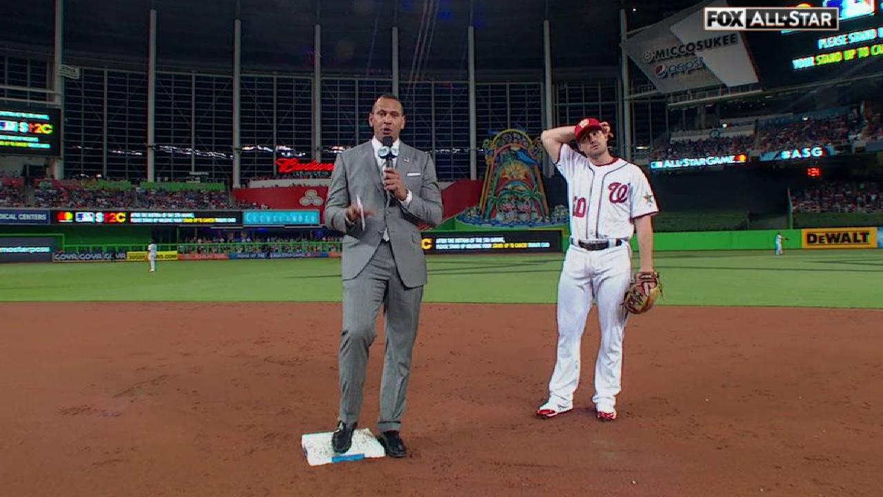 A-Rod interviews NL All-Stars