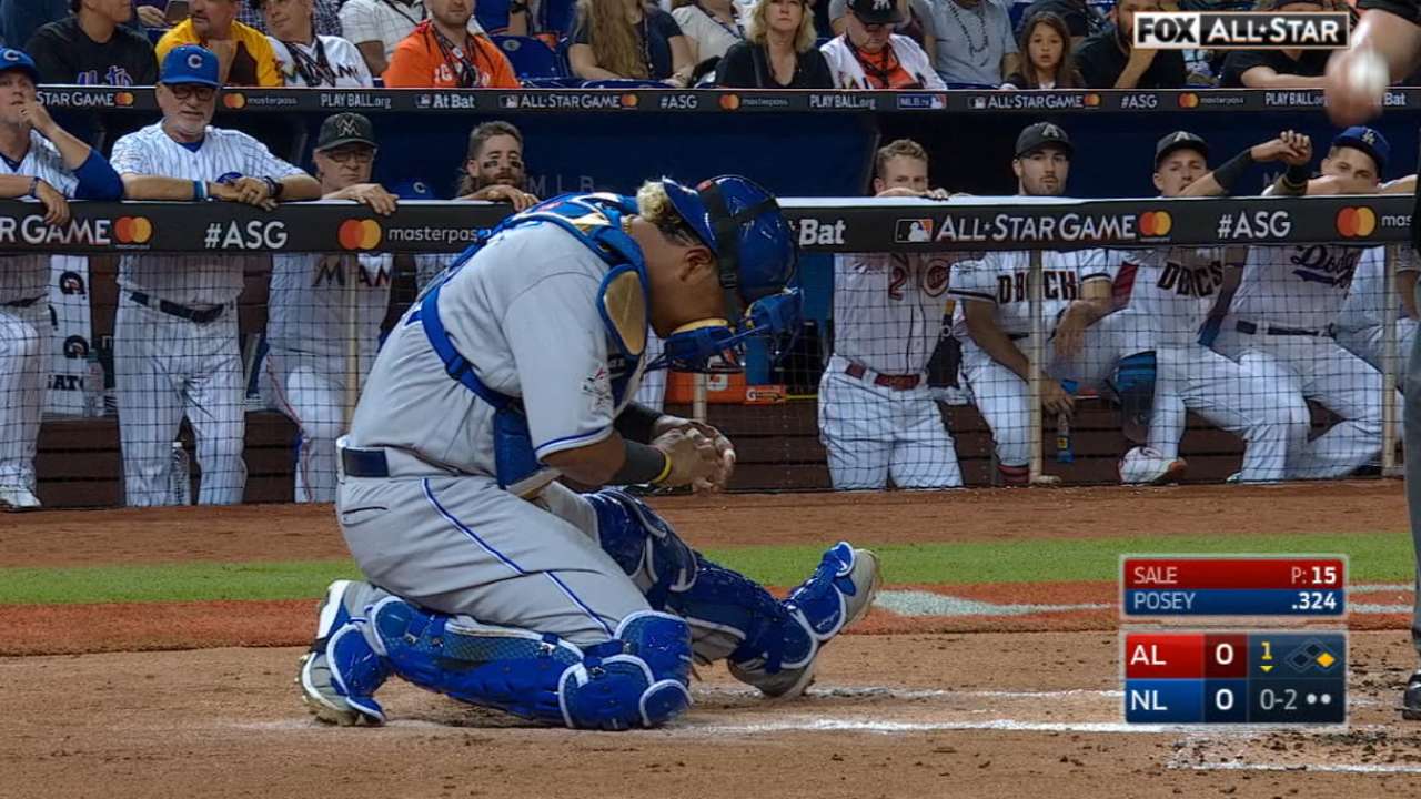 Salvy shaken up in 1st