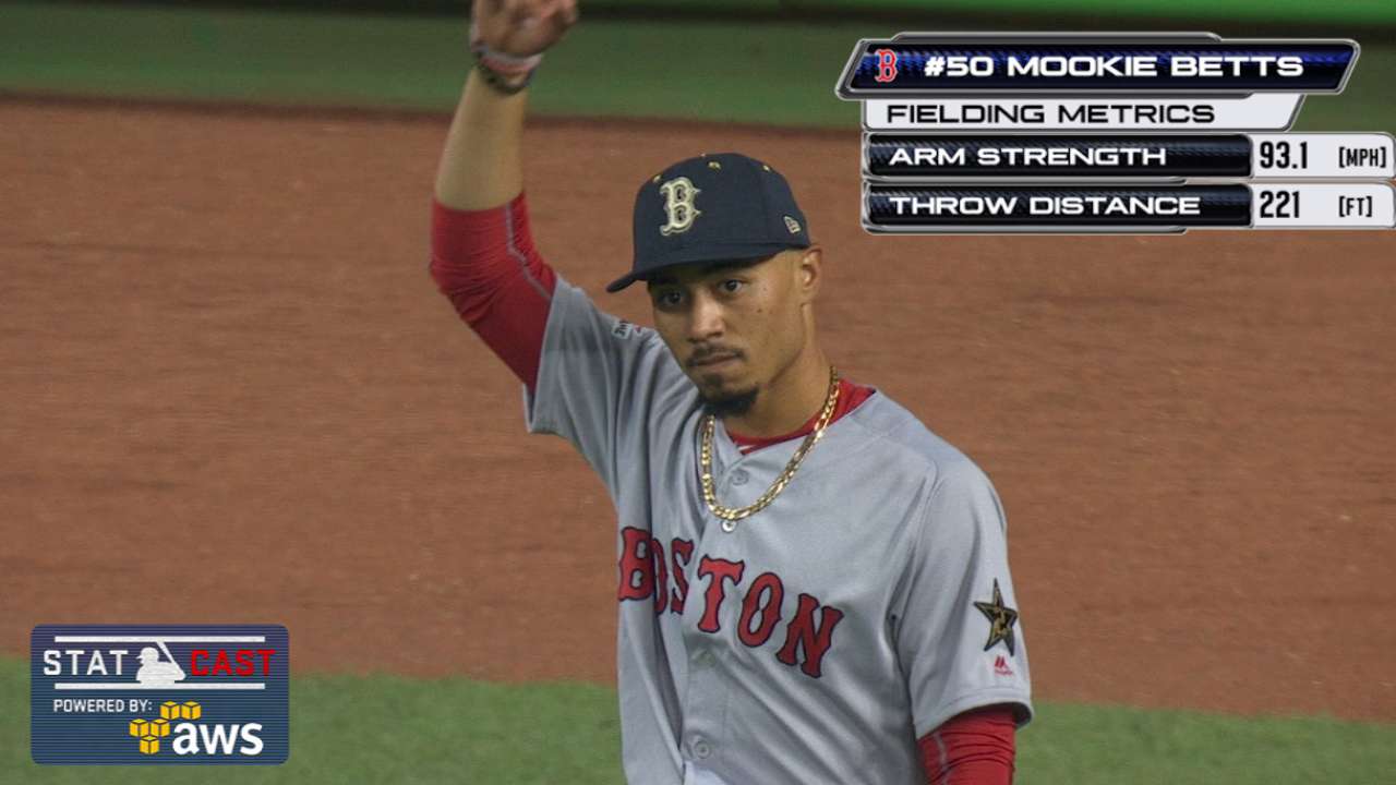 Statcast: Betts' 93.1-mph throw