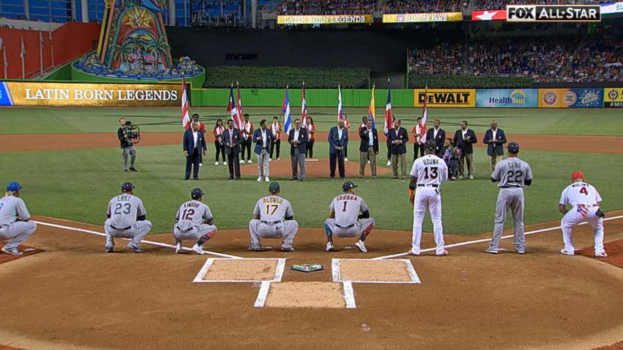 Latin-born HOFers' first pitch