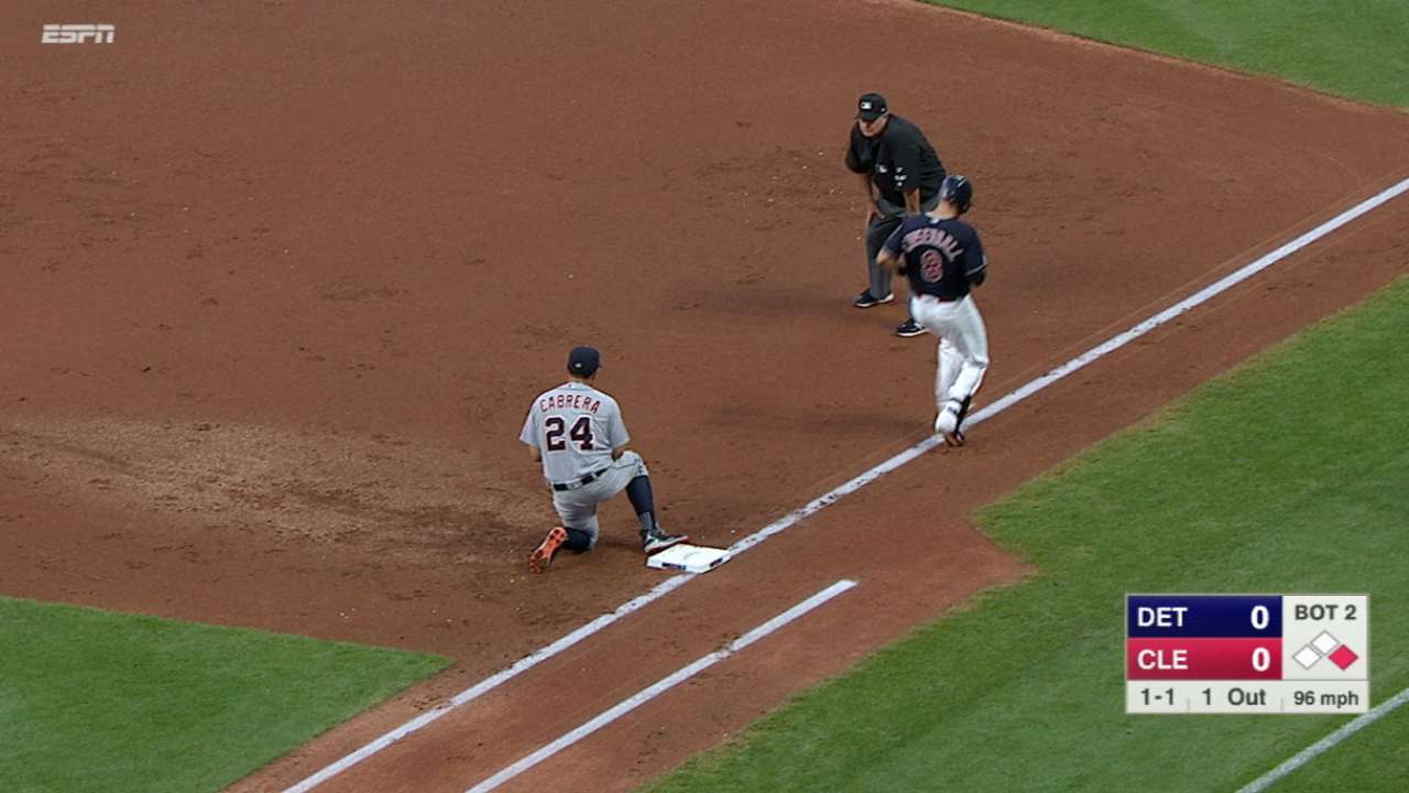 Chisenhall (calf) placed on DL; Naquin recalled