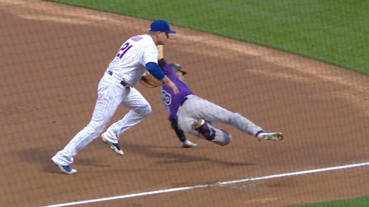 Trainer checks on Arenado