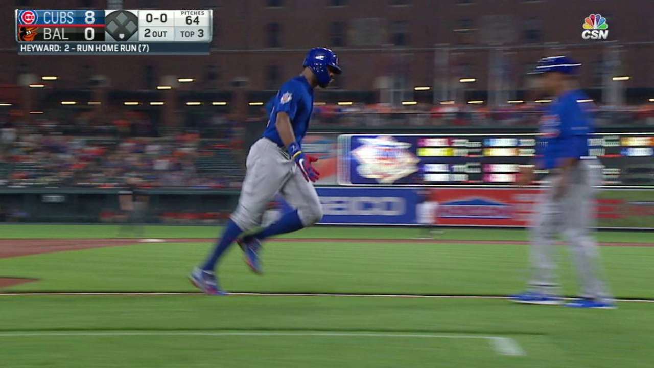 Heyward's two-run homer
