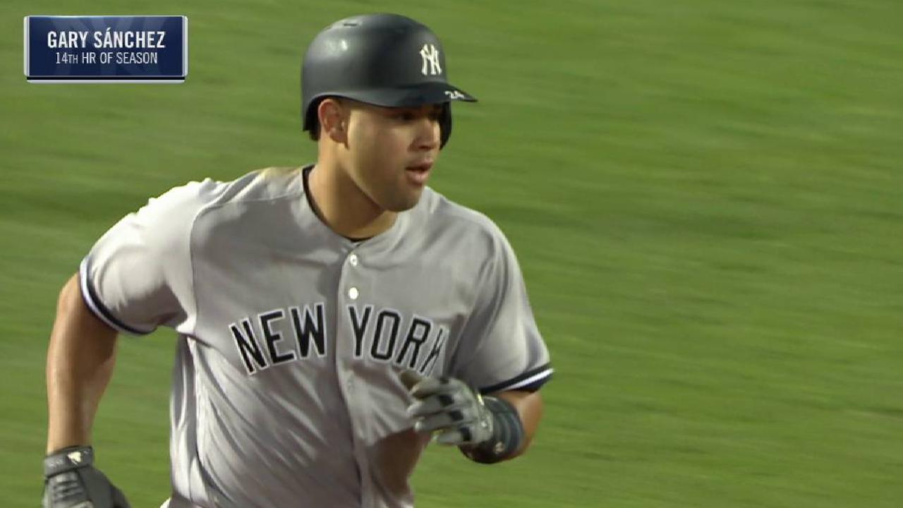 Sanchez homers, but lead slips at Fenway