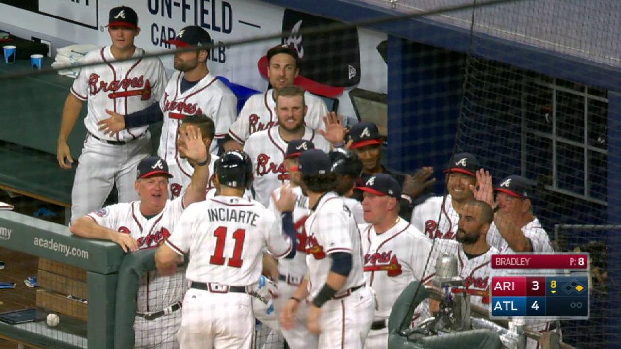 Braves score two on a wild play