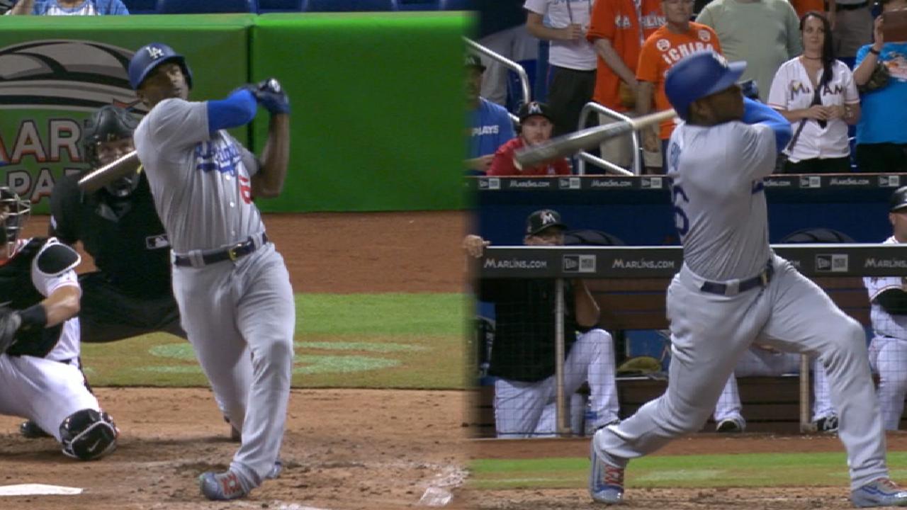 Puig belts Derby-worthy HRs from eighth spot