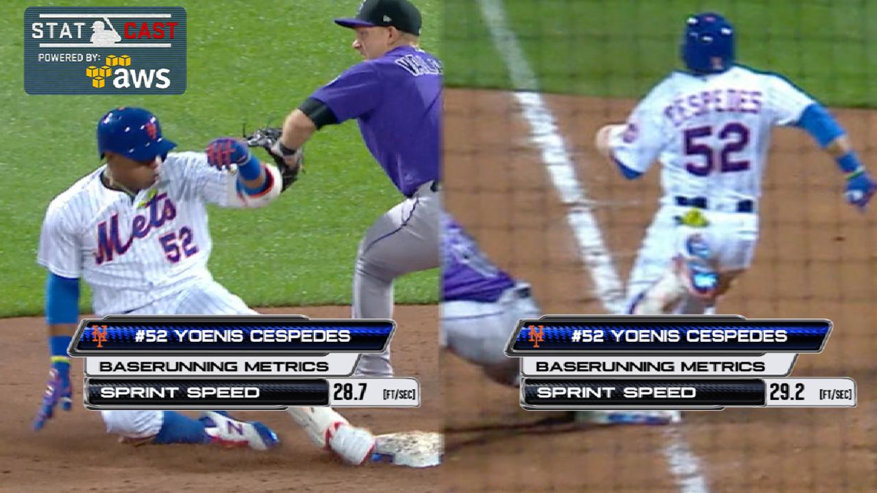 Statcast: Cespedes legs out hits