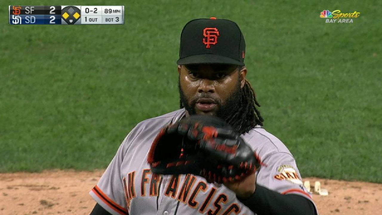 Cueto fans Spangenberg
