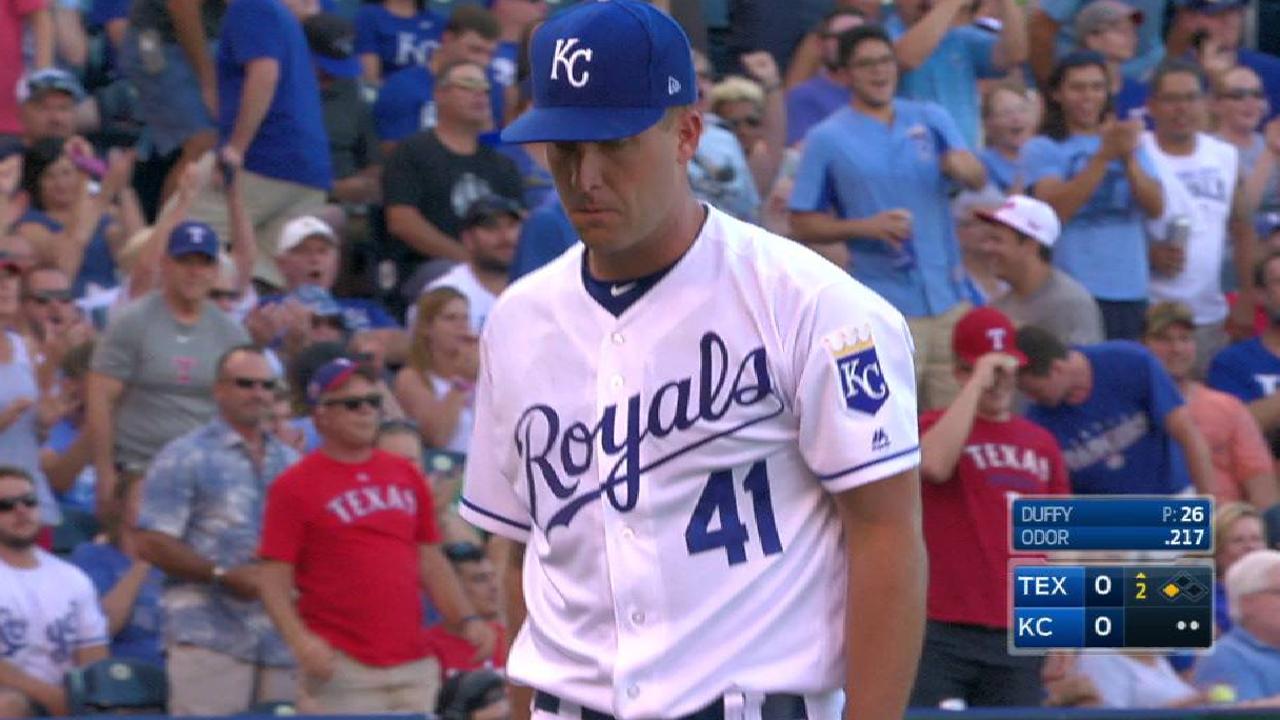 Duffy stymies Rangers until crucial 9th frame