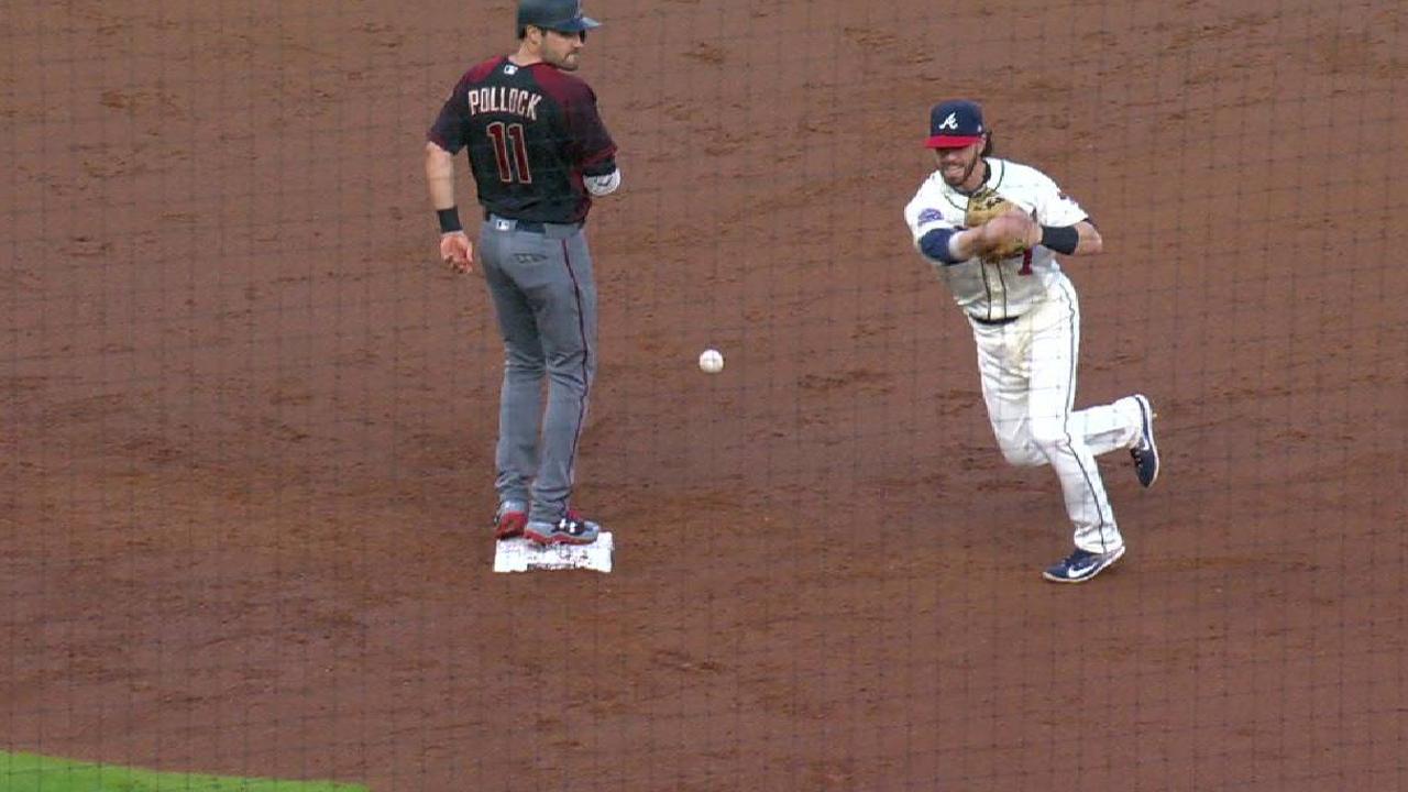 Braves combine for quirky out