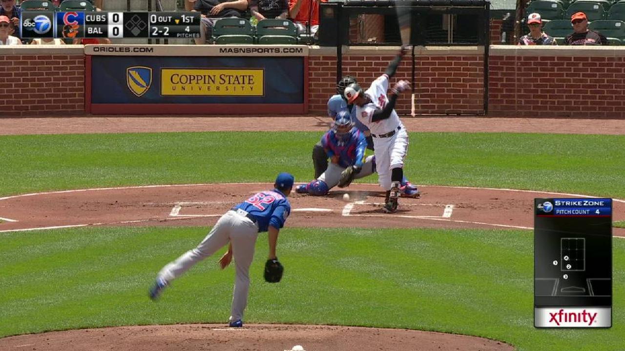 Quintana's first K as a Cub