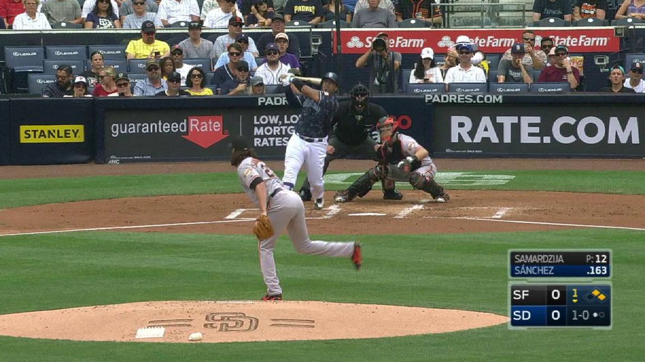 Bambinazo de Sánchez vuelve a guiar triunfo de Padres contra Gigantes