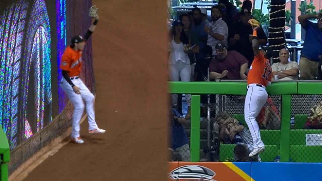 Yelich, Ozuna star in outfield