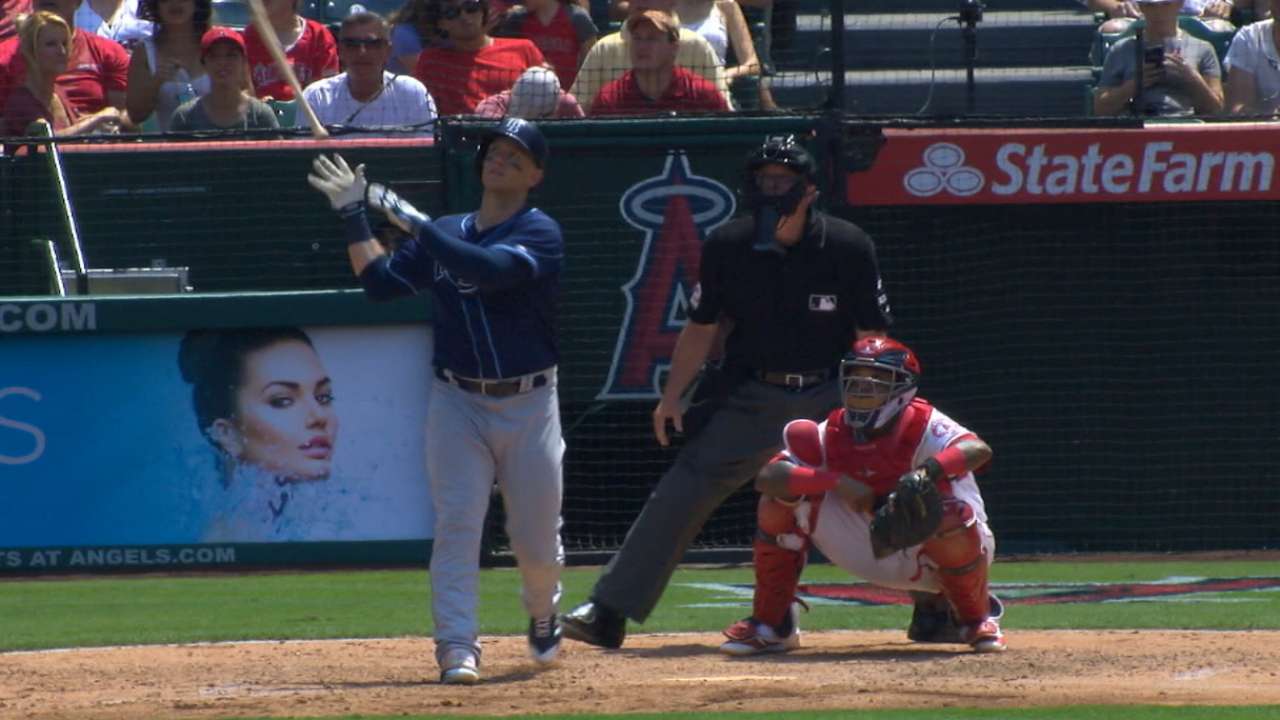 Morrison mashes homer, flips bat